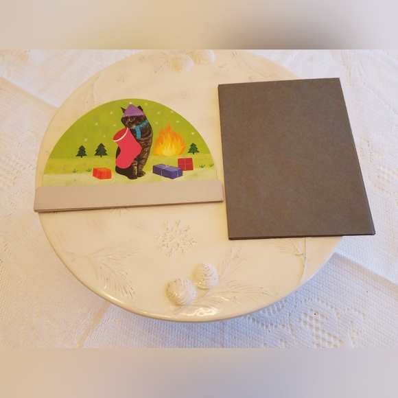 Set of 4 Y2K 1999 Roger la Borde Cat Christmas Holiday Cards - Picture 1 of 9